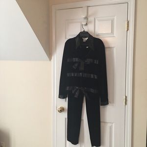 Black Tuxedo suit for women.